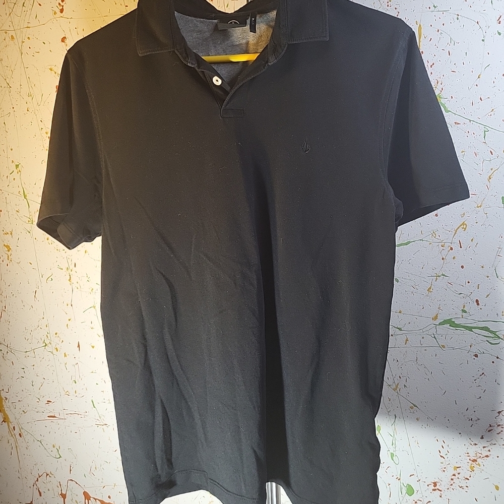 Volcom Black Polo Shirt Men Size M